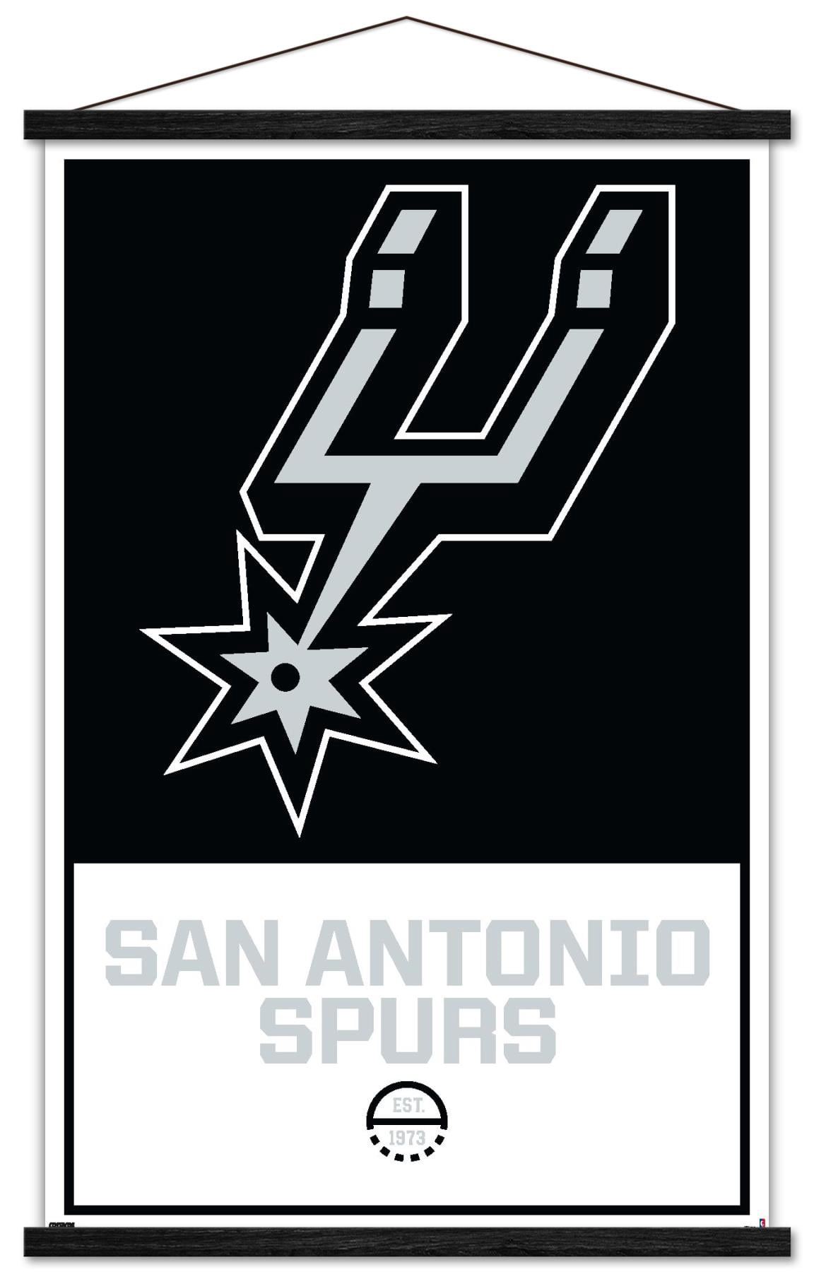 NBA San Antonio Spurs - Logo 21 Wall Poster with Wooden Magnetic Frame, 22.375" x 34"