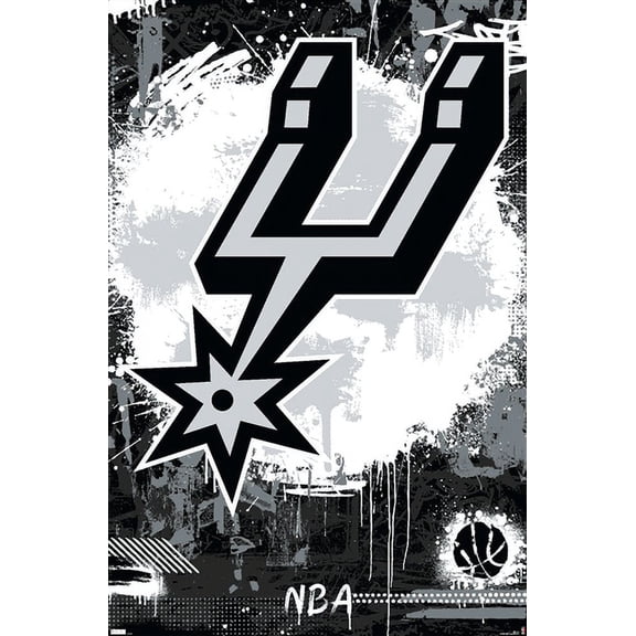 NBA San Antonio Spurs - Maximalist Logo 23 Wall Poster, 14.725" x 22.375"