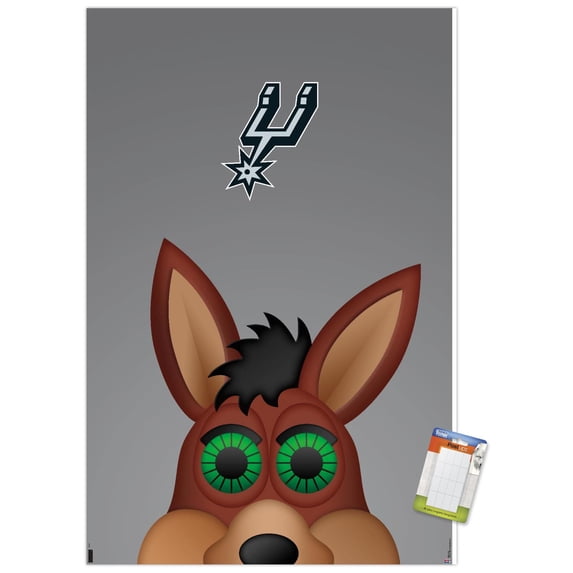 NBA San Antonio Spurs - S. Preston Mascot Coyote Wall Poster, 22.375" x 34"