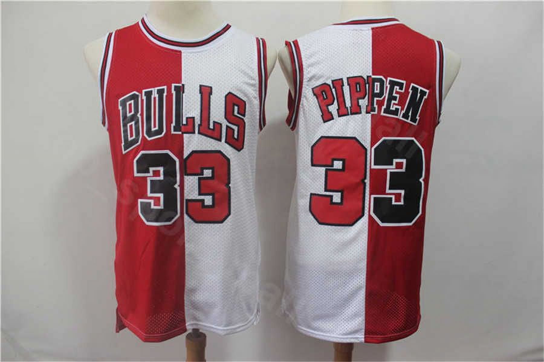 NBA_ Split Two Colors Basketball Jersey Allen Iverson Pippen Hakeem  Olajuwon Tracy McGrady Vince Carte''nba''jerseys 