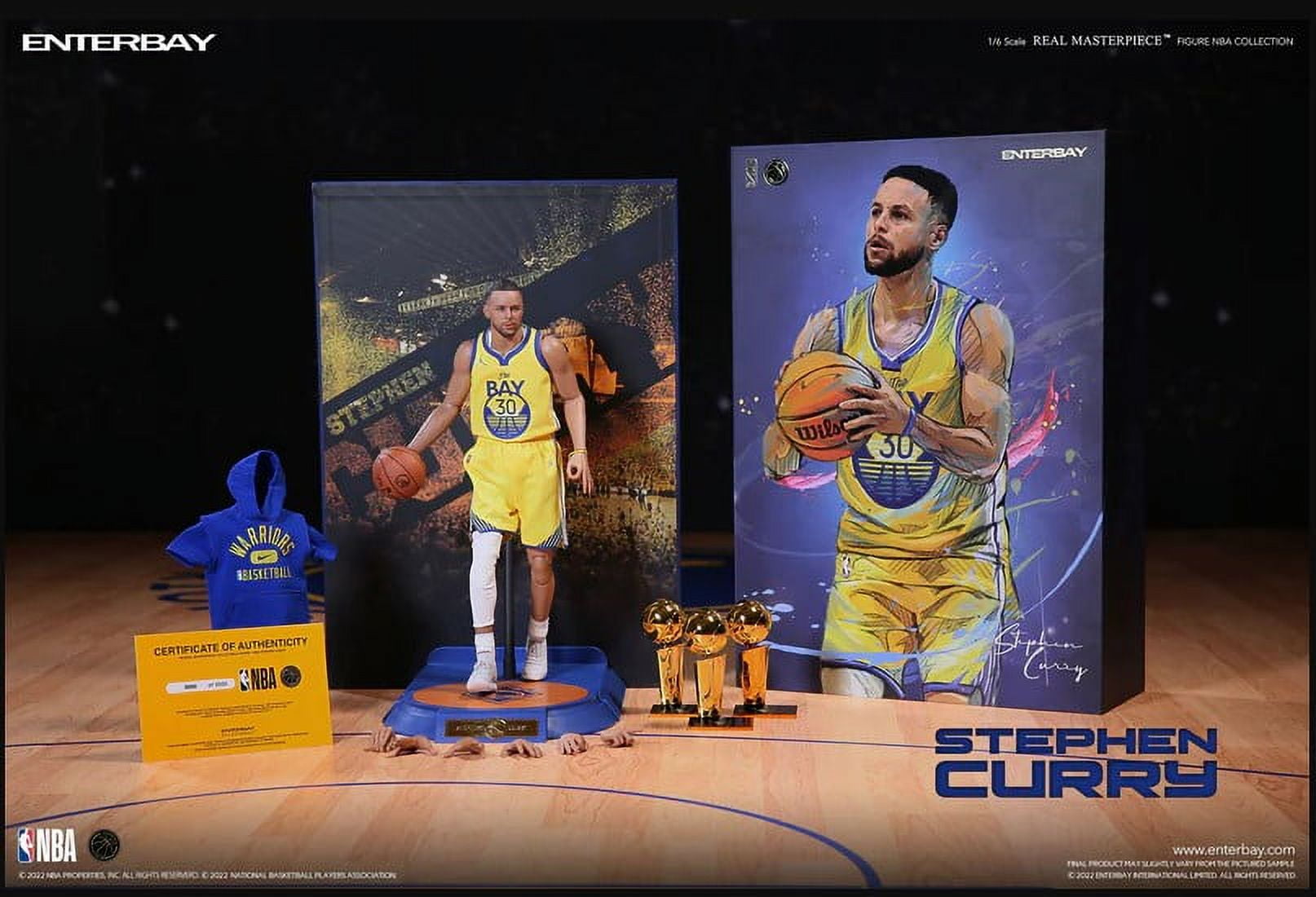 NBA Golden State Warriors Stephen Curry Real Masterpiece 1:6 Scale Action  Figure
