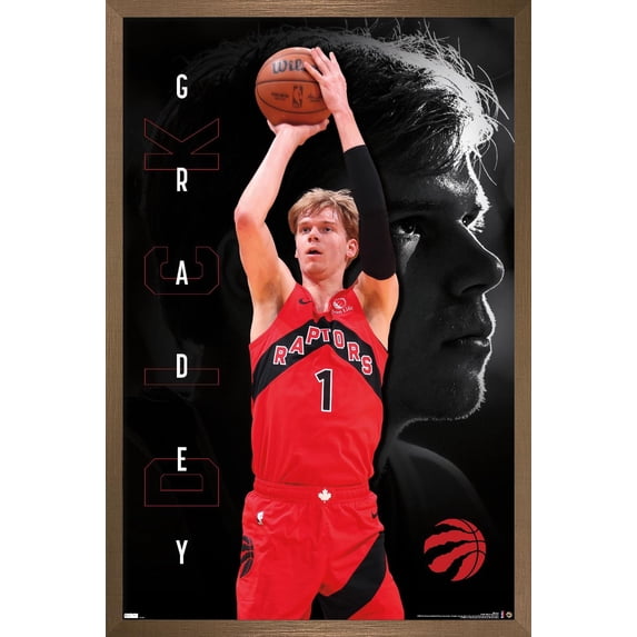 NBA Toronto Raptors - Gradey Dick 24 Wall Poster, 22.375" x 34" Framed