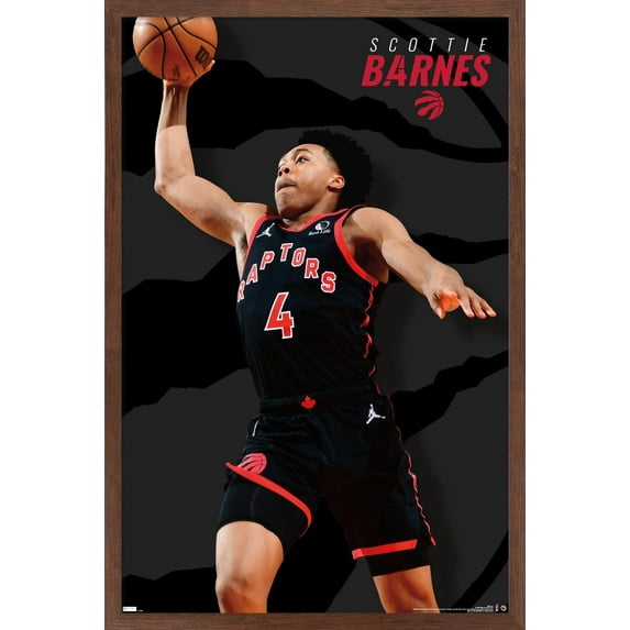 NBA Toronto Raptors - Scottie Barnes 22 Wall Poster, 22.375" x 34" Framed
