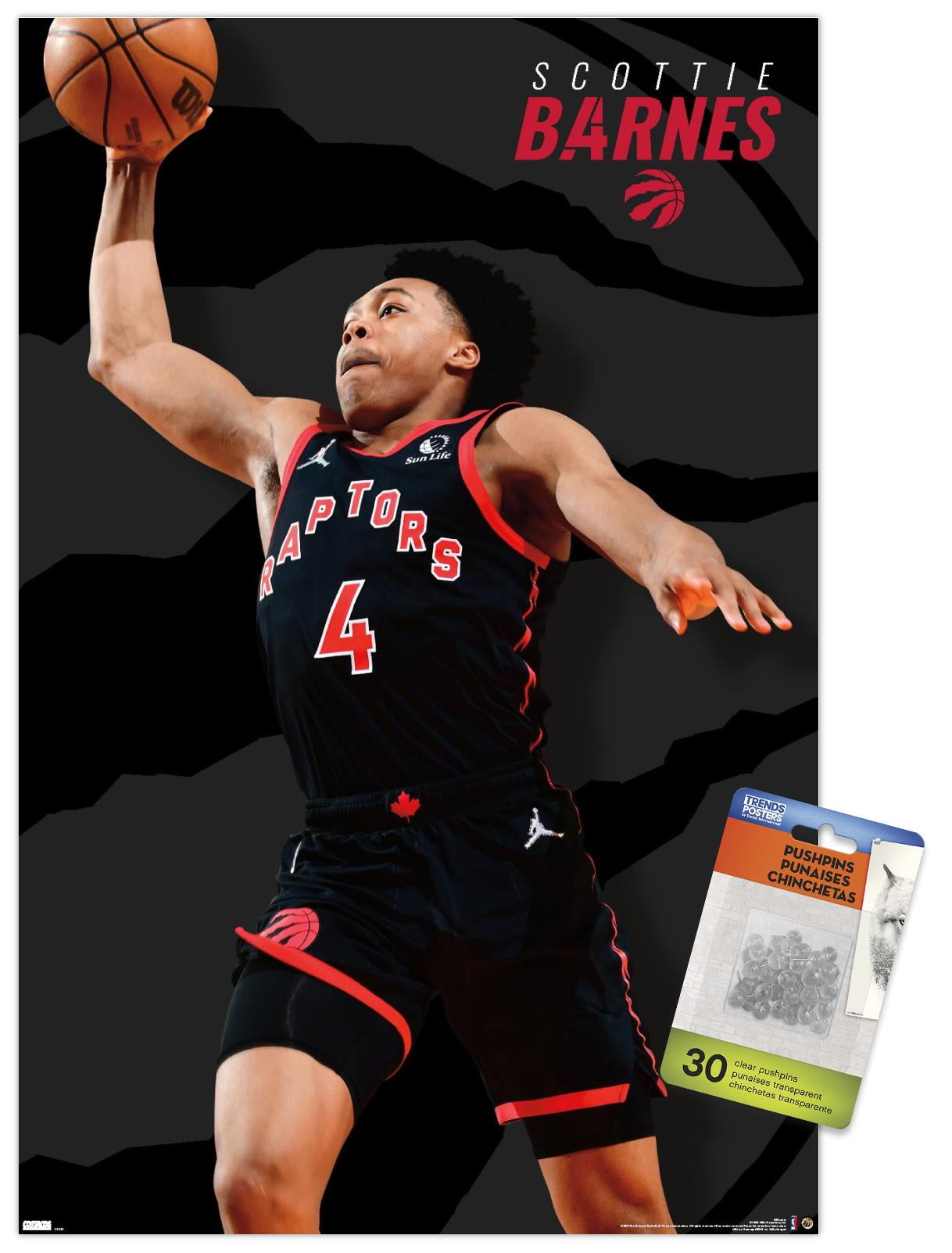 NBA Toronto Raptors Scottie Barnes 22 Wall Poster, x 34