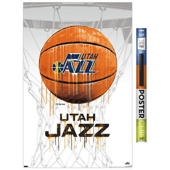 NBA Utah Jazz - Drip Basketball 21 22.37 x 34 Poster, by Trends International
