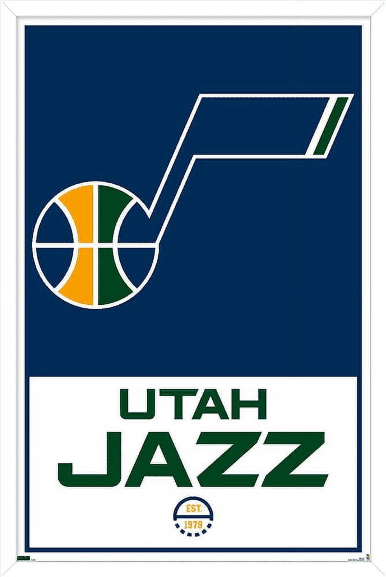 NBA Utah Jazz - Logo 21 Wall Poster, 22.375" x 34", Framed