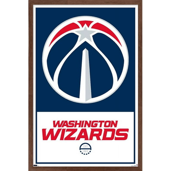 NBA Washington Wizards - Logo 21 Wall Poster, 22.375" x 34", Framed