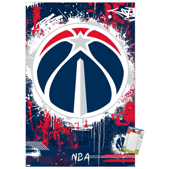NBA Washington Wizards - Maximalist Logo 23 Wall Poster, 22.375" x 34"