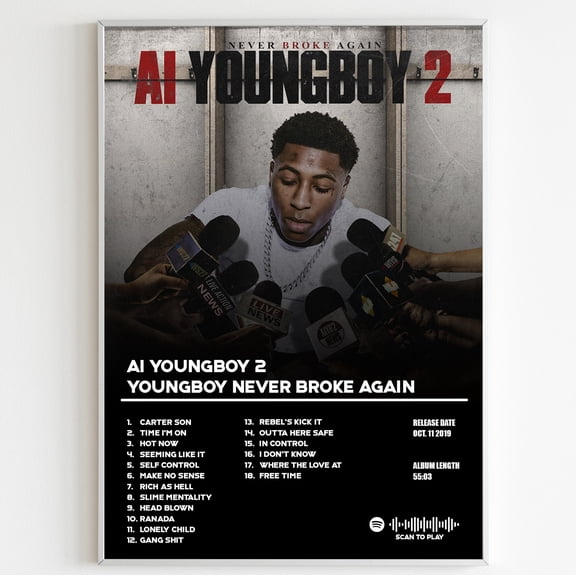 NBA YoungBoy AI YoungBoy 2 Album Cover Poster