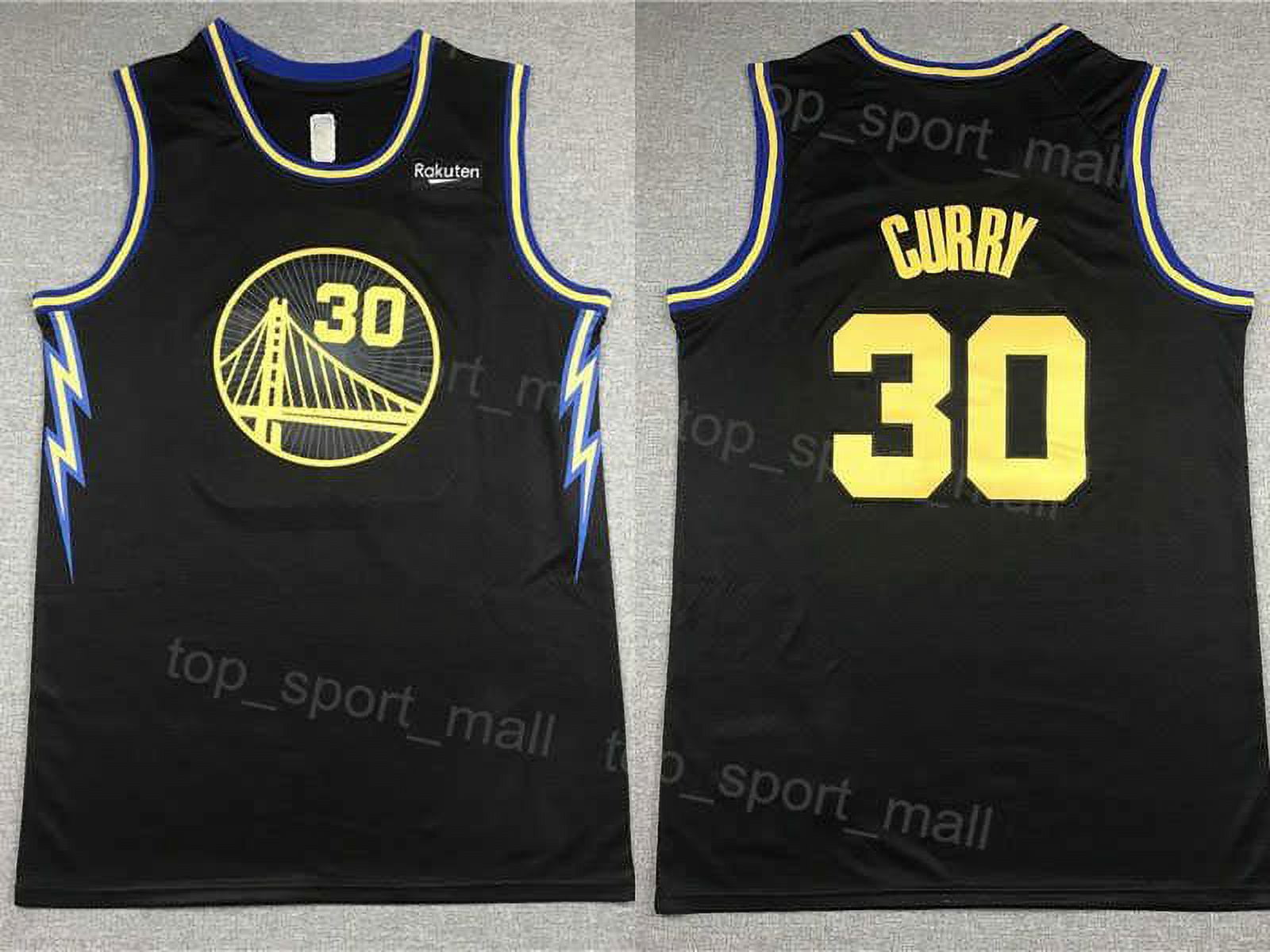 Stephen Curry Golden State Warriors White Gold & Black Gold Jersey