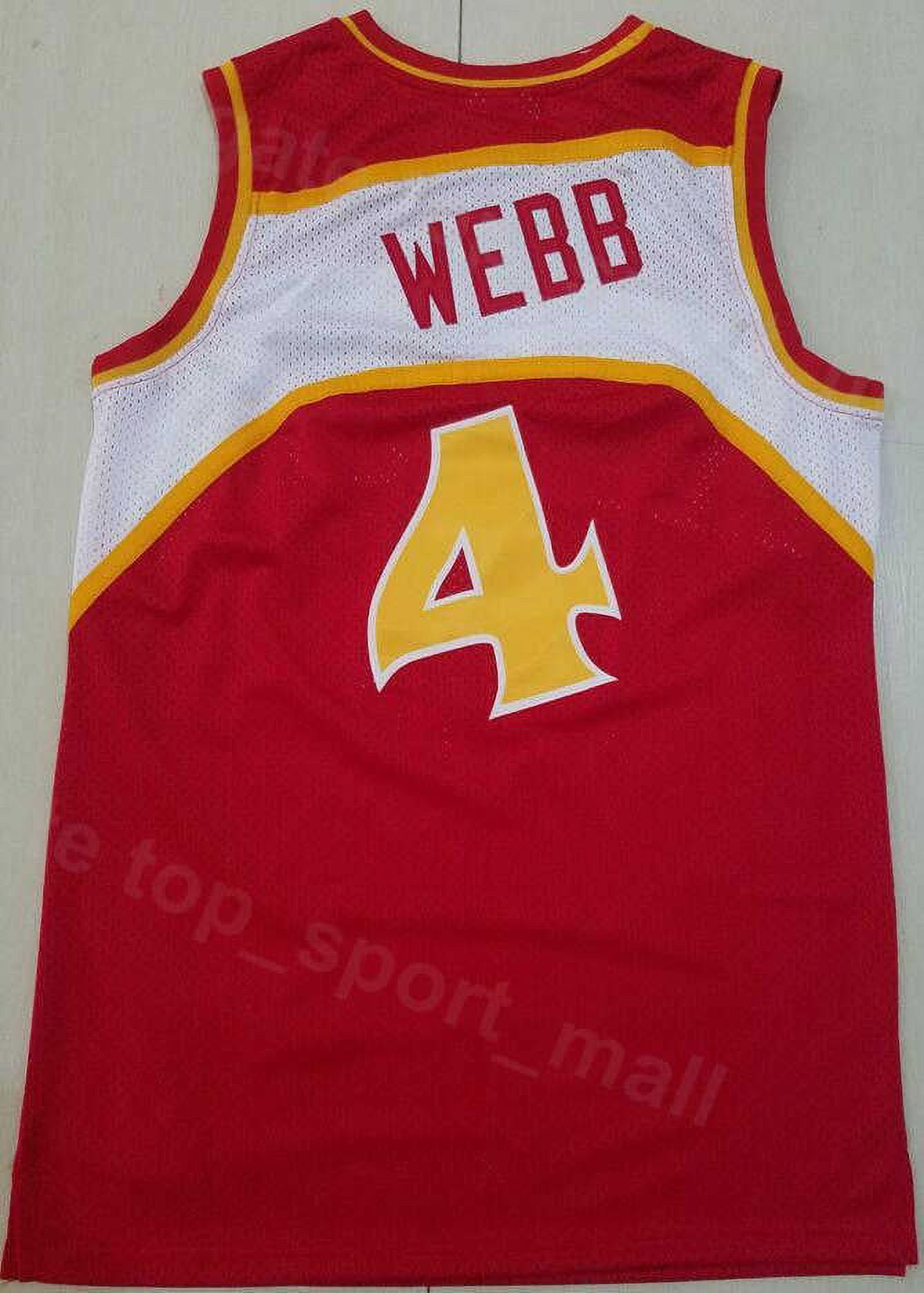 NBA_ Mitchell and Ness Basketball Retro Spud Webb Jersey 4 Dikembe