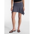 thumbnail image 1 of No Boundaries Asymmetrical Mini Skirt, Women’s XXS-XXL, 1 of 5