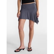 No Boundaries Asymmetrical Mini Skirt, Women’s XXS-XXL