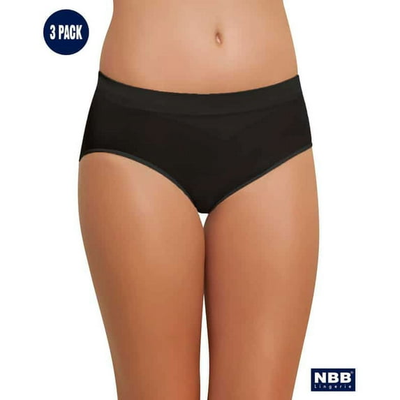 NBB Lingerie 3-Pack Women's Seamless Mid-rise Comfort Hipsters Panty