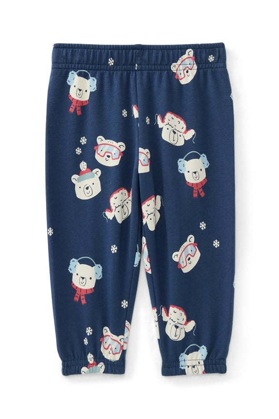 Baby Boys Holiday Terry Printed Joggers, Sizes 0M-24M