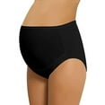 thumbnail image 1 of NBB Women's Adjustable Maternity high cut Cotton underwear Brief (Black, Small), 1 of 2