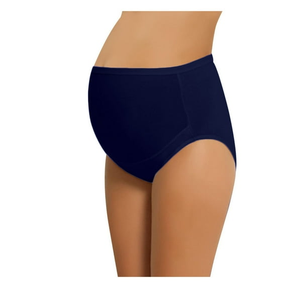 NBB Women's Adjustable Maternity high cut Cotton underwear Brief (Navy, XX-Large)