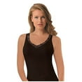 thumbnail image 1 of NBB Womens Sexy Basic 100% Cotton Tank Top Camisole Lingerie with Stretch, Black, M, 1 of 2