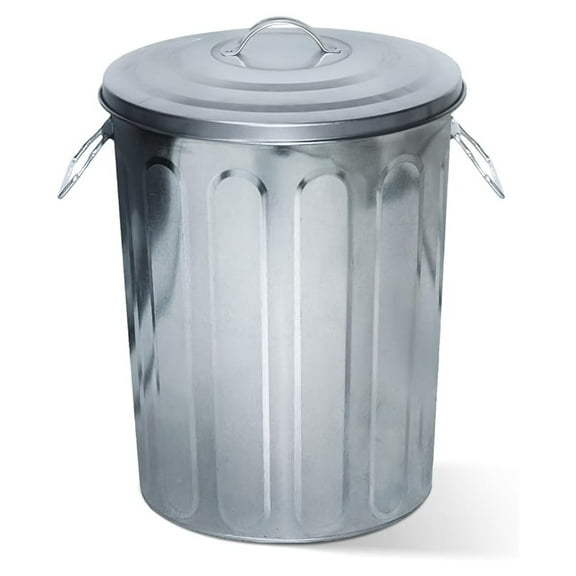 NBBNHH 5 Gallon Small Metal Tr Can with Lid Outdoor Galvanized Tr Can with Lid 5 Gal Bucket for Seed Container