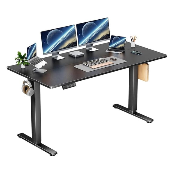 NBBNHH Electric Standing Desk 40x24", Adjustable Height Desk, Sit to Stand Computer Table for Home Office, Ergonomic Rising Desk with Memory