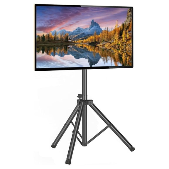 NBBNHH TV Tripod Stand 32-70 Inch, Portable Adjustable Floor Mount Tilt for LED LCD OLED, Height Adjustable Folding TV Display Stand