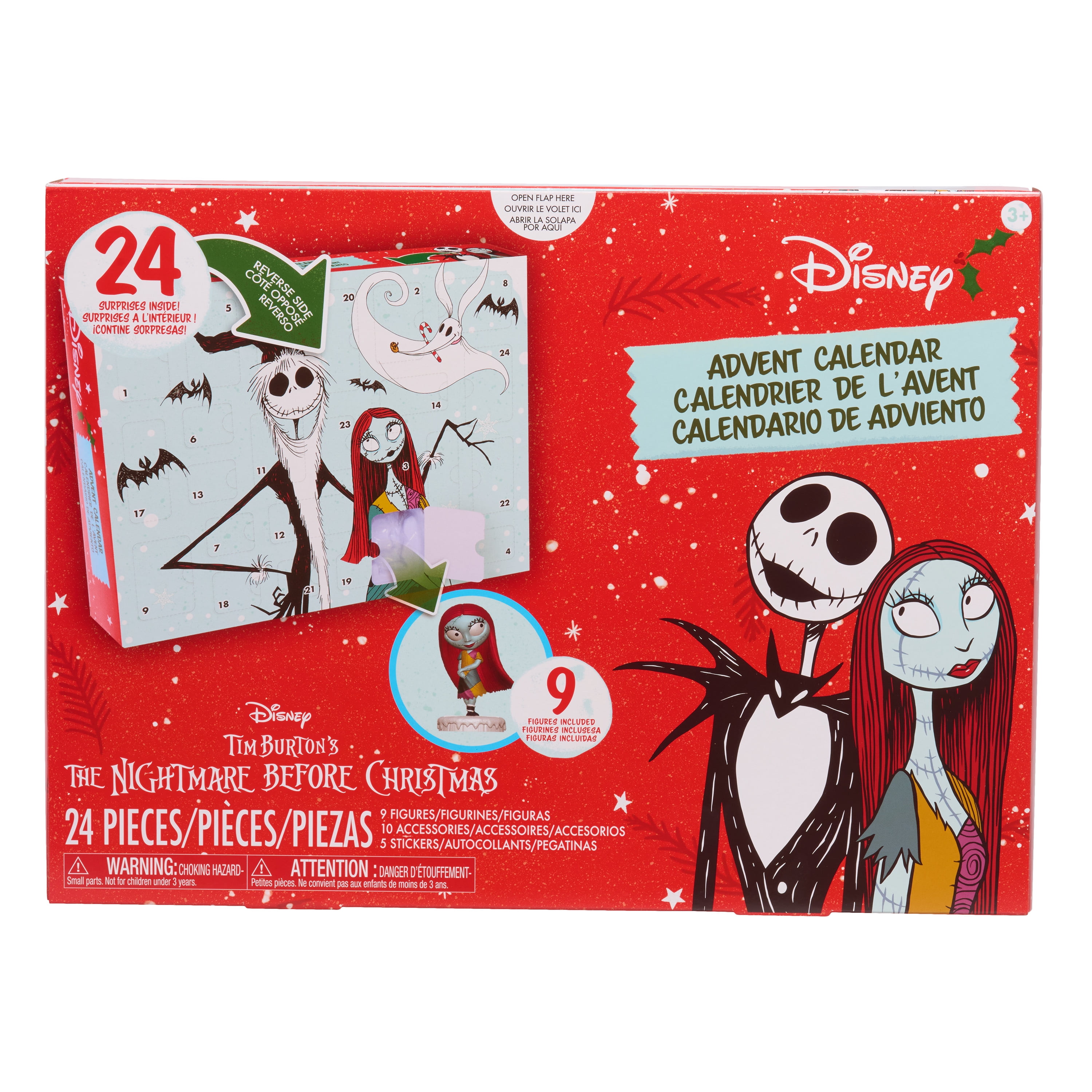 Disney Tim Burton's The Nightmare Before Christmas Advent Calendar, 24 Surprises, Ages 3 and up
