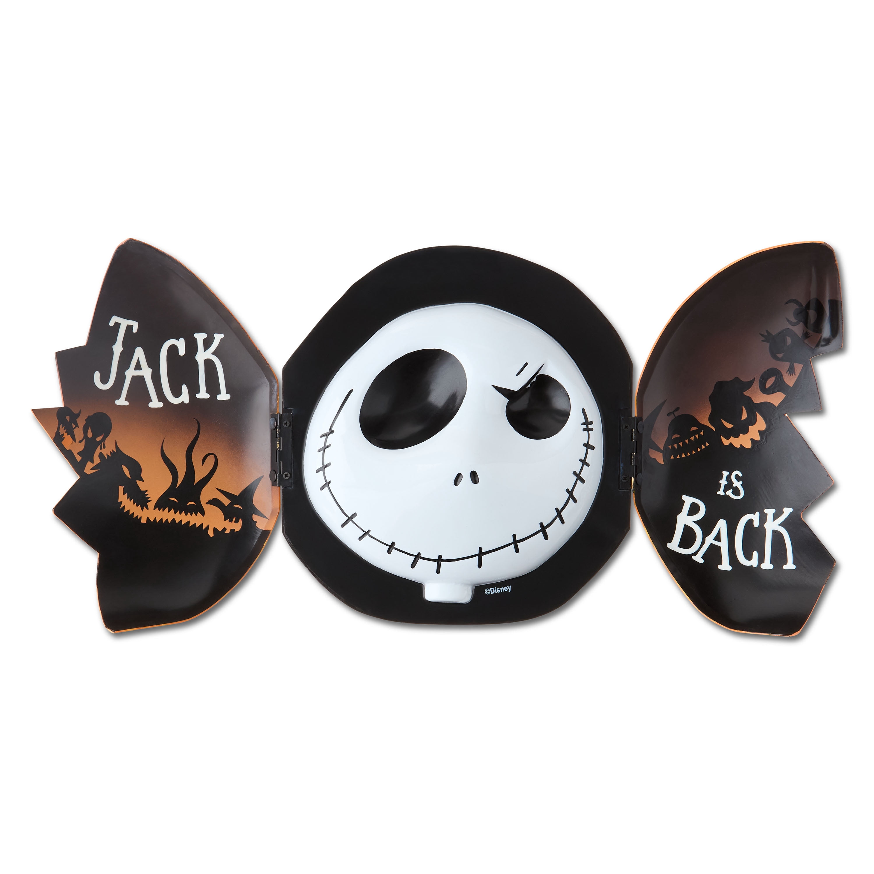Disney's The Nightmare Before Christmas Surpise Open Up LED Jack Skellington Sign, Halloween Tabletop Dcor by Open Road