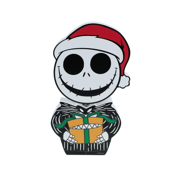 The Nightmare Before Christmas Chunky Wood Bobble Head Jack Skellington Santa