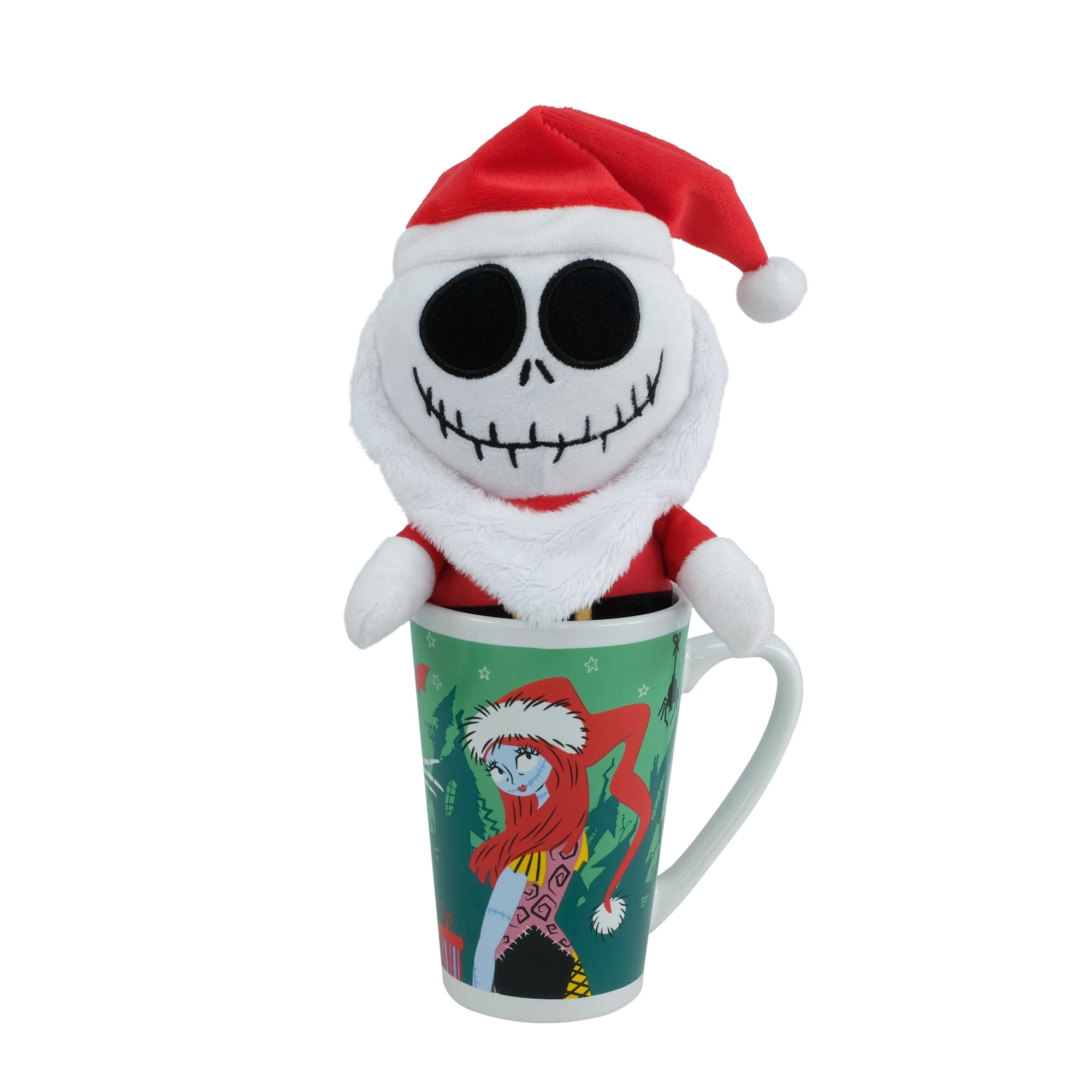 Jack Skellington Santa Plush in Holiday Latte Mug – Giftable Set