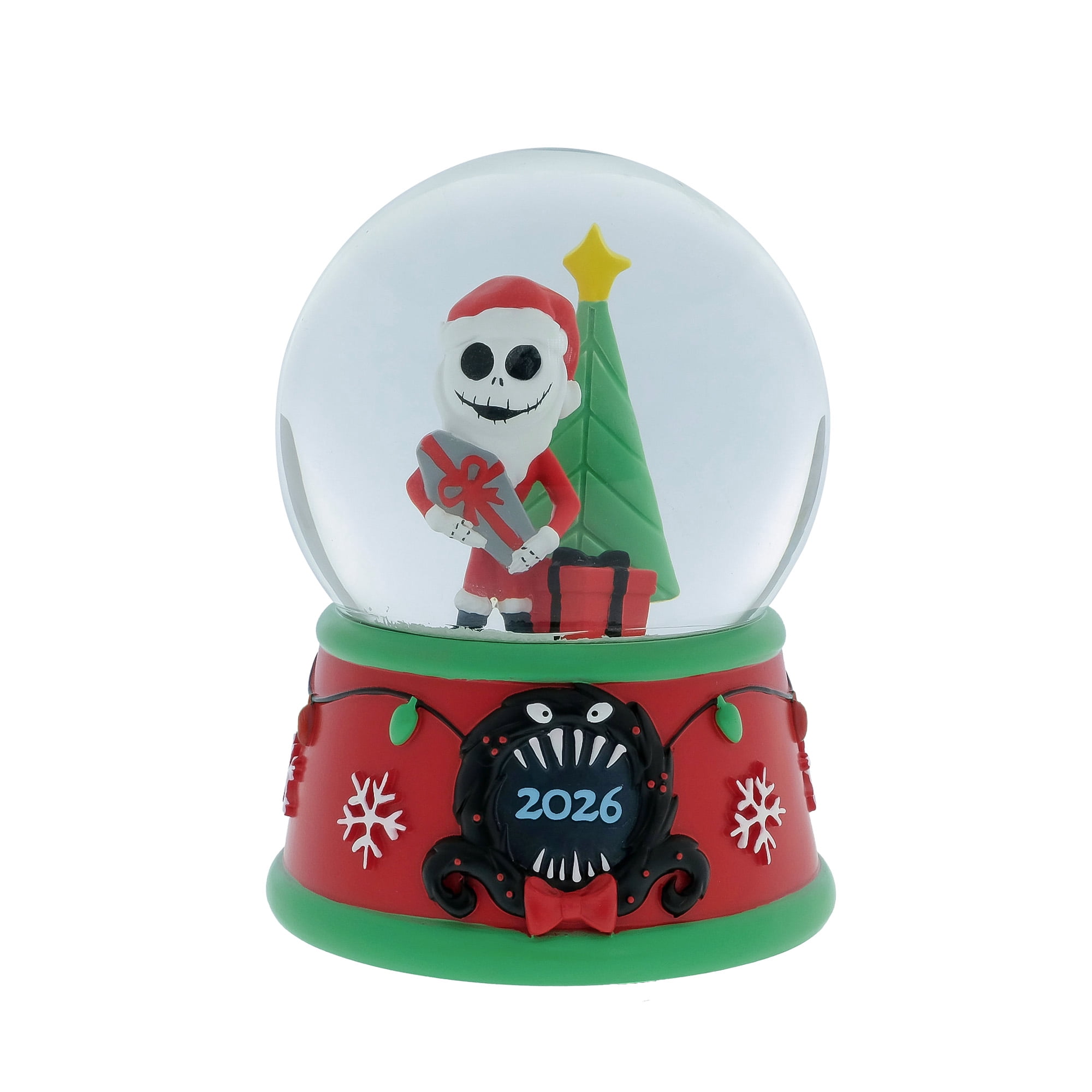The Nightmare Before Christmas 100 Millimeter Snow Globe with Jack Skellington Santa
