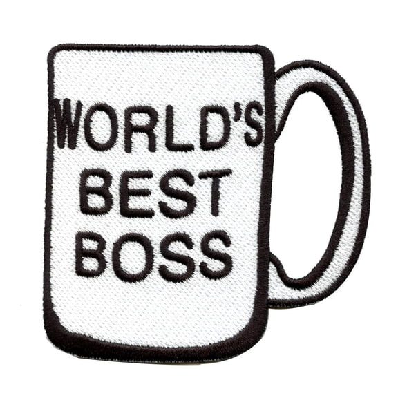 NBC The Office Michael Scott's World's Best Boss Coffee Mug Embroidered Iron on Patch