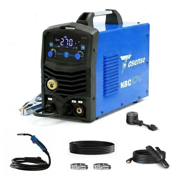 NBC270 3 in 1  MIG Welder Machine ,110V/220V 270A Flux Core MIG/TIG/Stick Welder, Synergic Control, Large LED Display,  IGBT Inverter 2T/4T Welding Machine