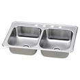 thumbnail image 1 of NBC33224 33 x 22 x 7 in. Good Series Stainless Steel Double Compartment Kitchen Sink, 1 of 1