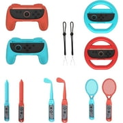 NBCP 18-in-1 Sports Accessories Kit for Nintendo Switch 2 – Motion Gaming Bundle with Tennis Rackets, Golf Clubs, Swords, Steering Wheels and More