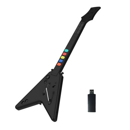 NBCP Wireless Guitar Controller – Black, Compatible with Nintendo Wii Guitar Hero and Rock Band Games