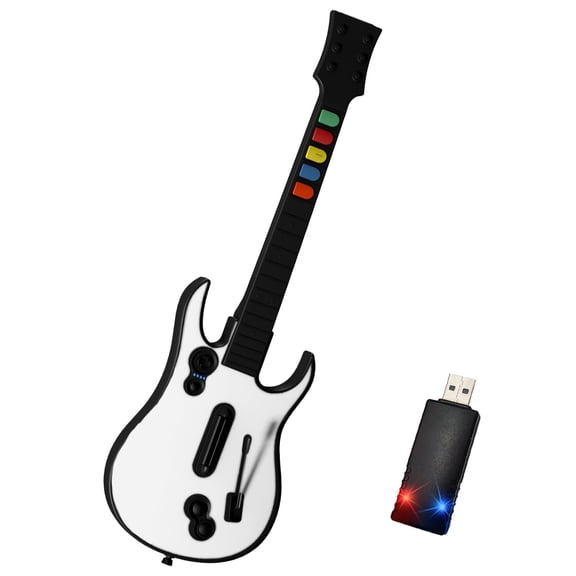NBCP Gaming Guitar Hero Controller ,Video Game Guitars for PC Windows White