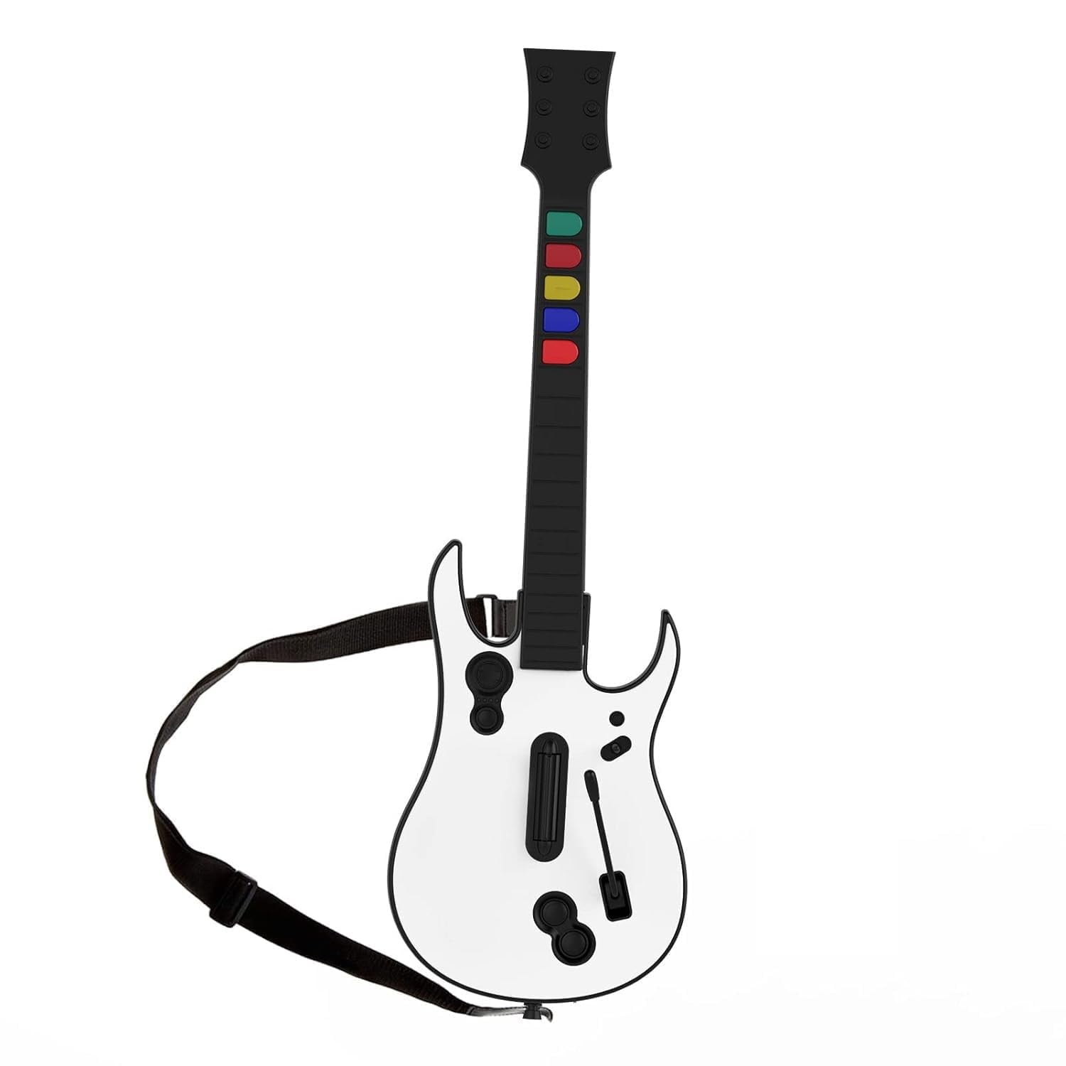 NBCP Wireless Guitar Controller for Xbox Series X|S, Xbox One, and PC Compatible with Rock Band 4 & Fortnite Festival 2.4G with Strap White