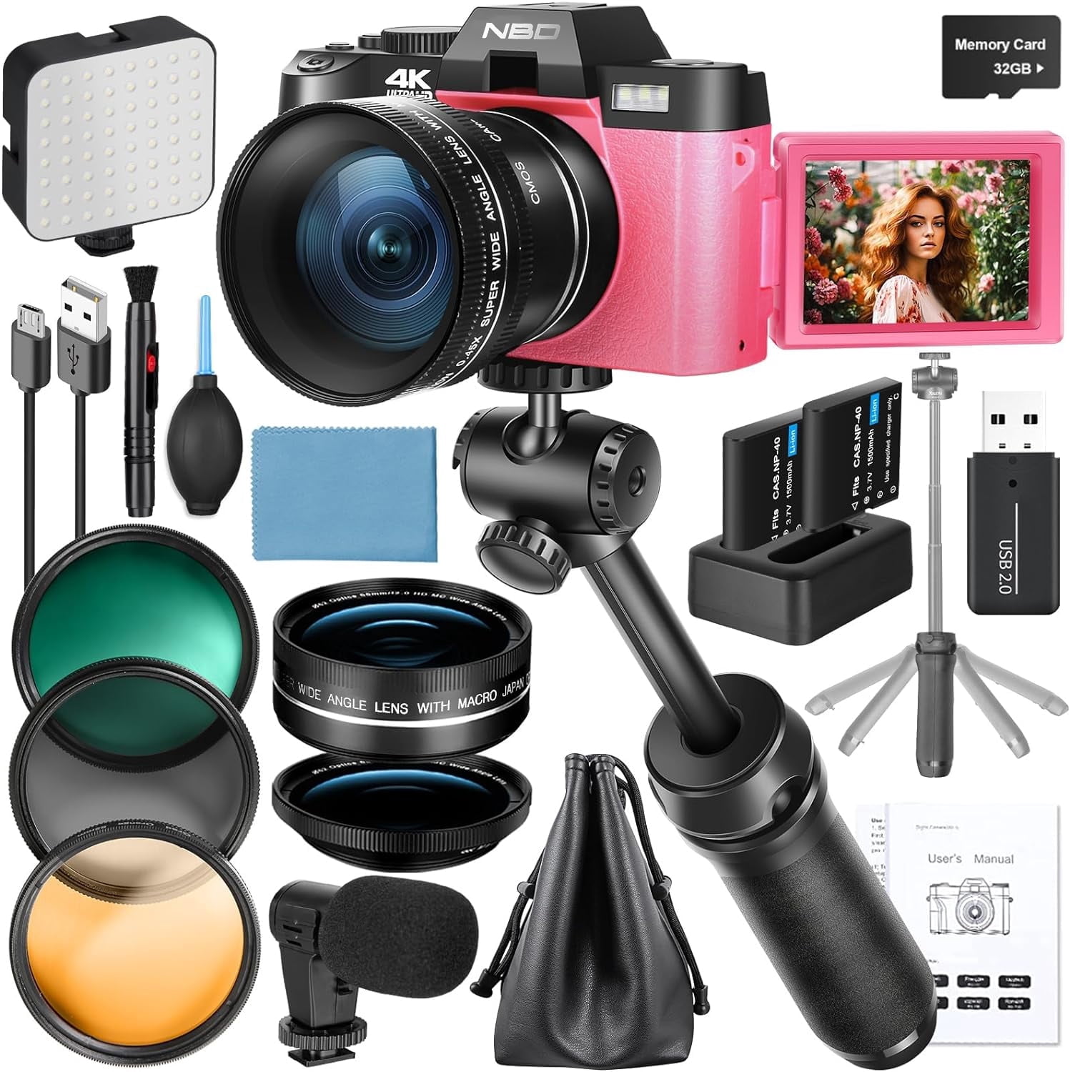 NBD 4K Digital Camera for Photography Vlogging 48MP Video Camera