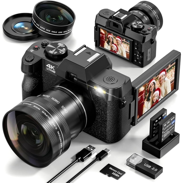 デジタルカメラ 4K NBD Amazon | NBD 4K 4800万画素・60FPSデジタルカメラ【マクロ+広角