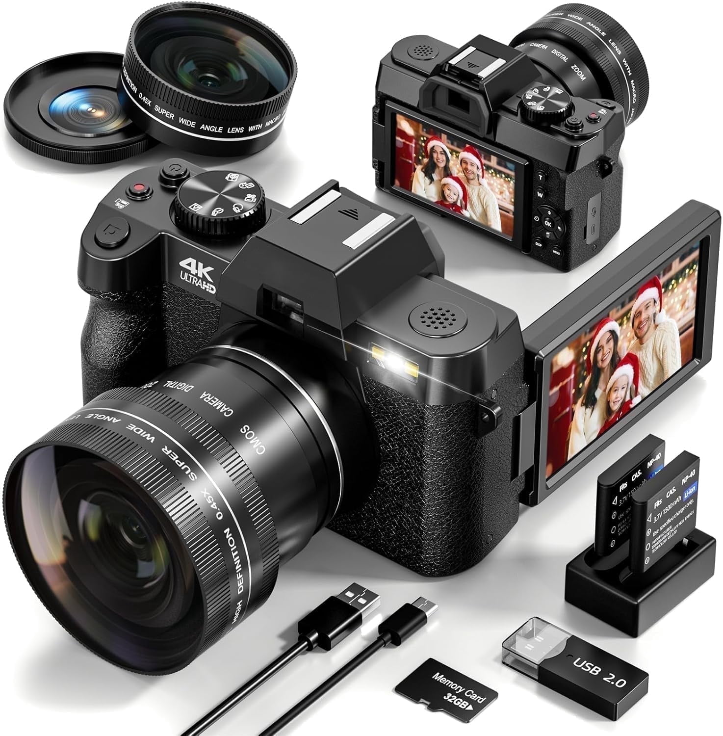 NBD 4Kデジタルカメラ Free Shipping! NBD Digital Camera with 48MP Autofocus 4K Vlogging