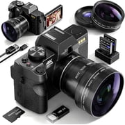 NBD 4K Digital Cameras for Photography 48MP Video Camera for Vlogging with Wide-Angle & Macro Lens