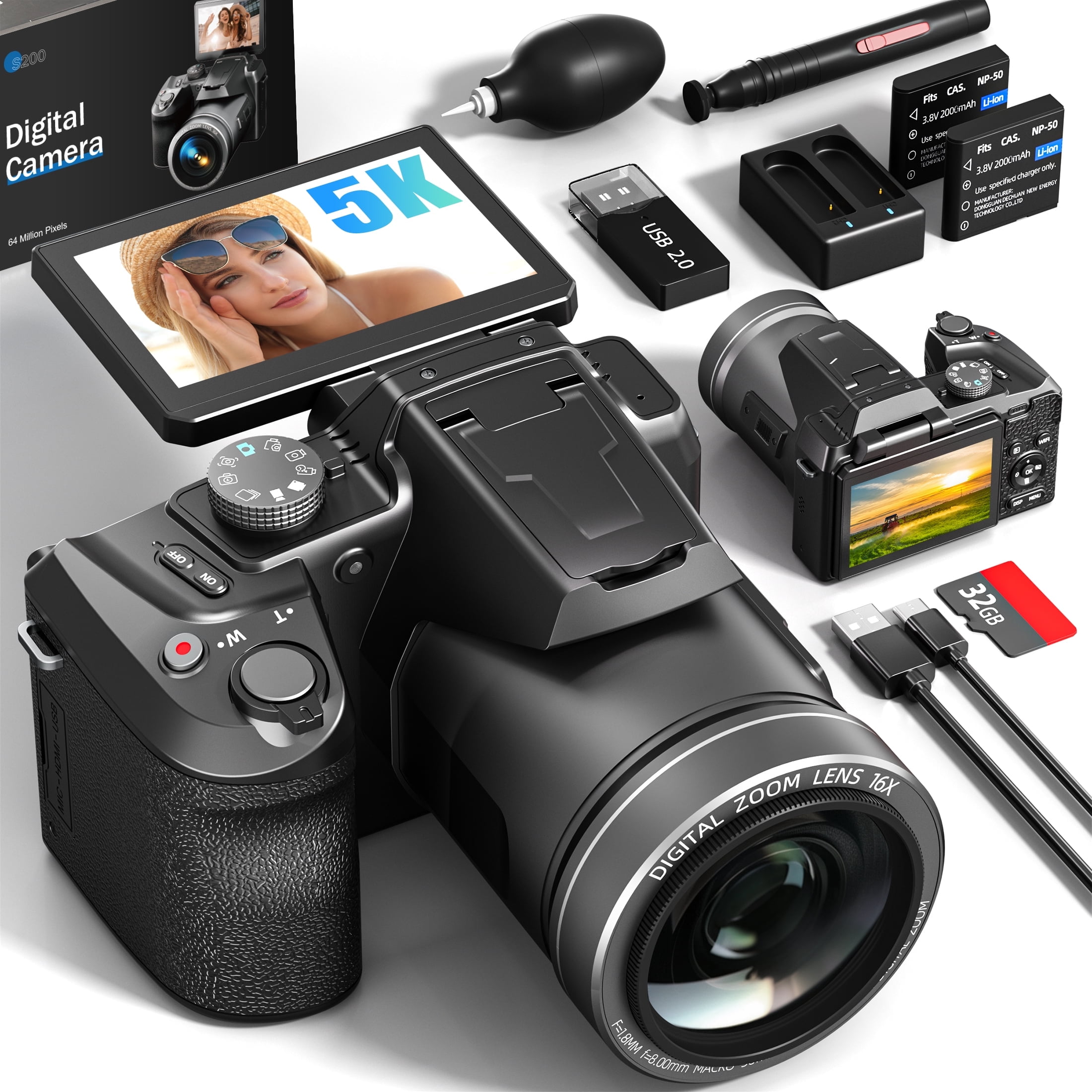 Customer reviews for NBD 64MP 5K Autofocus Digital Camera with