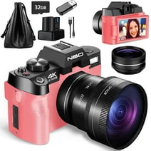 NBD Digital Camera 4K 48MP Vlogging Camera for YouTube with WiFi and Webcam,16x Digital Zoom Video Camera with Wide-Angle & Macro Lens