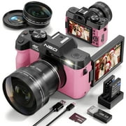 NBD 4K Digital Cameras for Photography,48 MP Autofocus Vlogging Camera with 52mm Wide Angle & Macro Lens