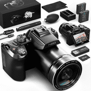 NBD Digital Camera for Photography,4K 64MP Video Camera with 16X Digital Zoom and 32GB SD Card Black