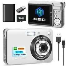 NBD Kids Digital Camera 48MP 8X Digital Zoom Mini Compact Cameras, 2.7 inch FHD Pocket Cameras
