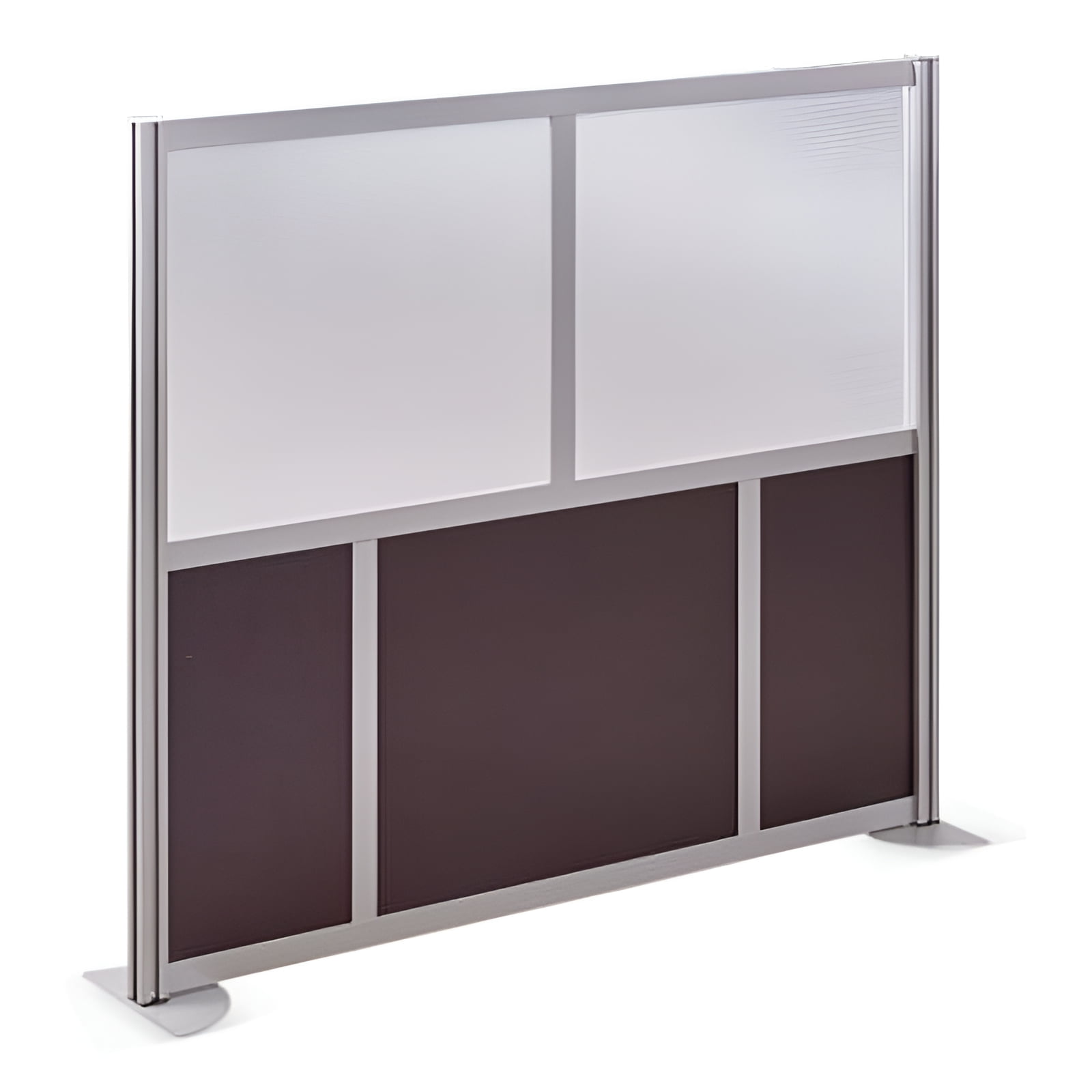 NBF Office Partition, Cubicle Wall Divider, Modern Room Separator, Free Standing Privacy Panel, 52"H x 60"W, Indoor, Espresso