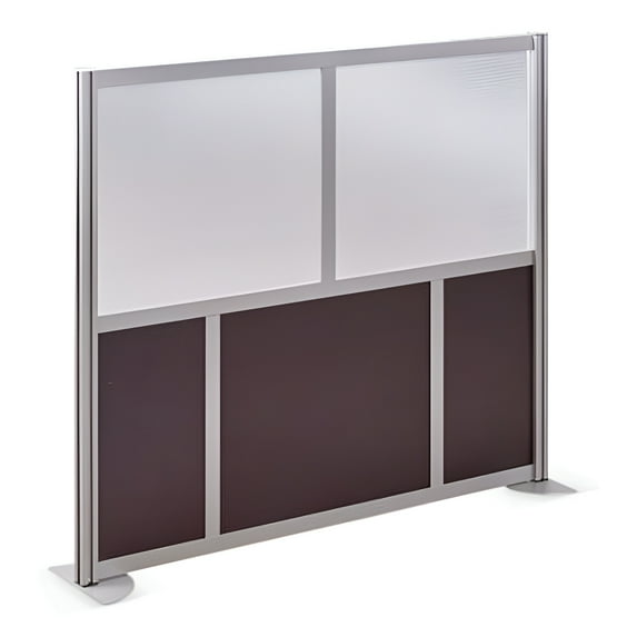 NBF Office Partition, Cubicle Wall Divider, Modern Room Separator, Free Standing Privacy Panel, 52"H x 60"W, Indoor, Espresso