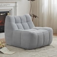 thumbnail image 1 of NBLDGT Comfy Lounge Chair with Ottoman, Cozy Bean Bag Chair with High-Rebound Memory Foam, Single Seat Lazy Sofa Couch for Bedroom, Living Room, Office (Grey), 1 of 10