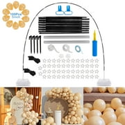 NBPOWER Balloon Arch Kit with Balloons Included 200 Pcs, 10ft Wide Adjustable Balloon Arch Stand with Water Fillable Base, 50pcs Balloon Clip, Balloon Pump, Backdrop Stand for Party Decorations